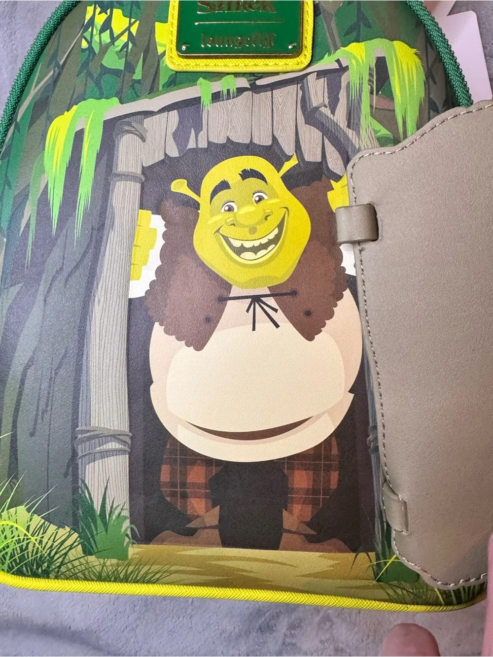 Loungefly Green & Yellow Shrek Swamp Kids Mini Backpack